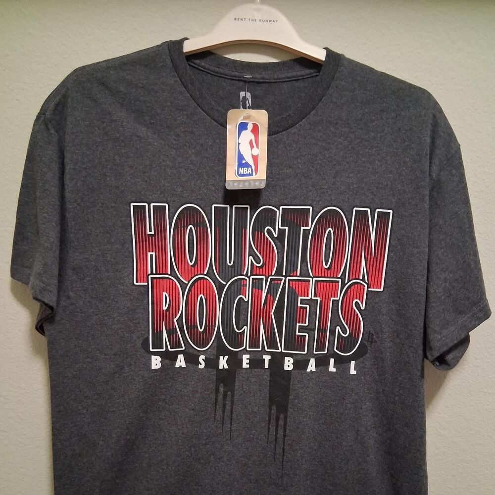 Nba Men's Grey and Black T-shirt